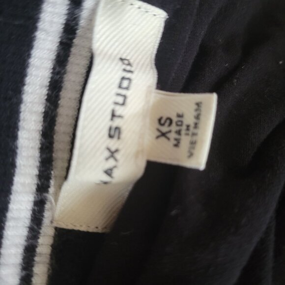 Max Studio Women's Black Midi Skirt With Tie Waist & Side Slit - Size XS - Picture 3 of 4